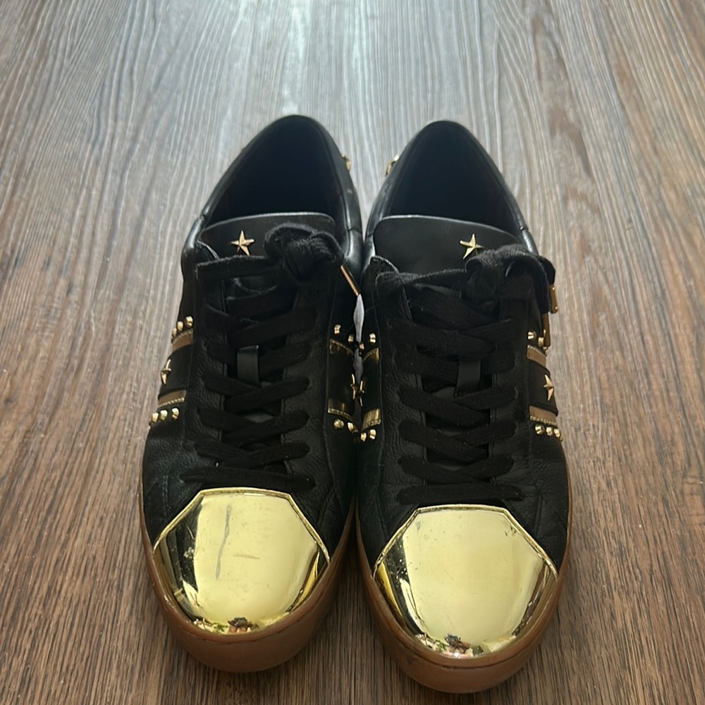 Michael Kors Black and Gold Sneakers